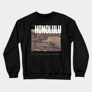 Honolulu cityscape Crewneck Sweatshirt